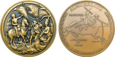 Лот №381,  США. Медаль 1991 года. Аустерлицкое сражение. Серия 