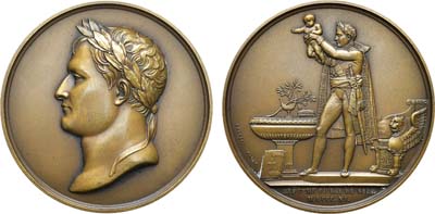 Лот №408,  Франция. Наполеон I Бонапарт. Медаль 1811 года. Крещение Короля Римского.