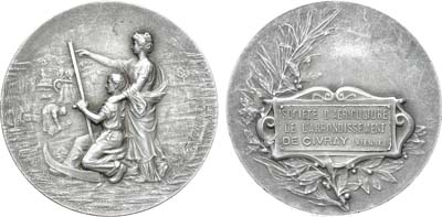 Лот №436,  Франция. Третья республика. Медаль. Сельскохозяйственное общество коммуны Сивре.