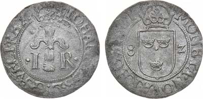 Лот №451,  Королевство Швеция. Король Юхан III. 1/2 эре 1582 года.