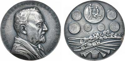 Лот №473,  Королевство Швеция. Медаль 1975 года. Эрик Линдберг-медальер.