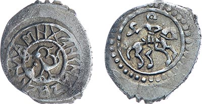 Лот №518,  Великое княжество Тверское. Удельное княжество Кашинское. Великий князь Василий Михайлович. 1373-1382 гг..