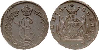 Лот №722, 2 копейки 1771 года. КМ. Сибирские.