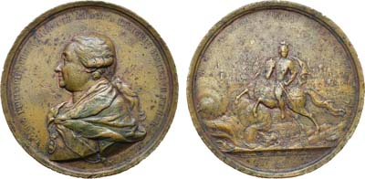 Лот №724, Медаль 1771 года. В честь графа Григория Григорьевича Орлова, за избавление Москвы от моровой язвы.