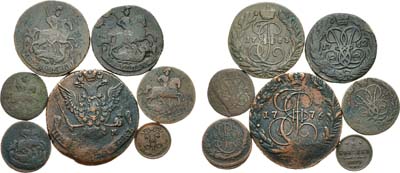 Лот №741, Сборный лот из 7 медных монет Российской империи.