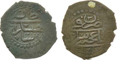 Лот №745, Кара-Бешлык (акче) 1777 года. Крымское ханство. Хан Шахин-Гирей. Кара-Бешлык (акче) 1777 (2-й год правления).