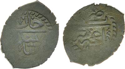 Лот №748, Кара-Бешлык (акче) 1777 года. Крымское ханство. Хан Шахин-Гирей. Кара-Бешлык (акче) 1777 (4-й год правления).