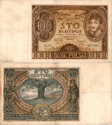 Лот №603,  Польша. 100 злотых 1934 года.