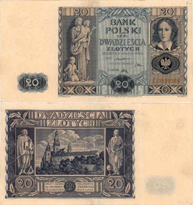 Лот №604,  Польша. 20 злотых 1936 года.