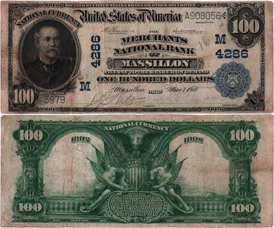 Лот №608,  США. 100 долларов 1902 года.