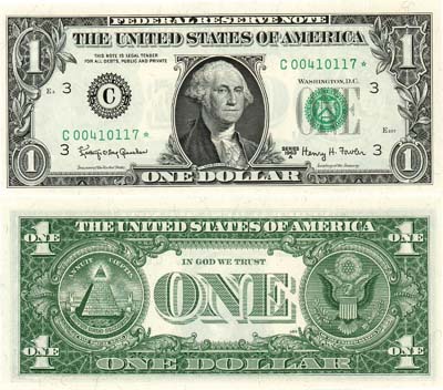 Лот №614,  США. 1 доллар 1963 года (А).