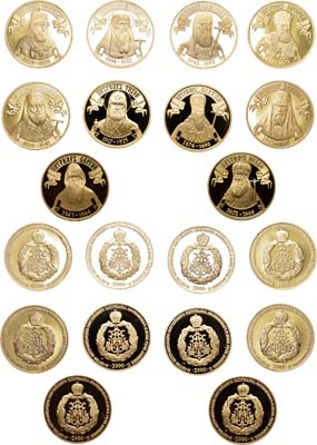Лот №1376, Набор медалей 2000 года. В память 10-летия интронизации Святейшего Патриарха Московского и Всея Руси Алексия II.