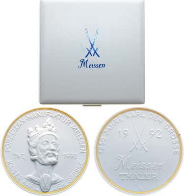 Лот №149,  Германия. ФРГ. Мейсен. Медаль 1992 года. 1250 лет Карлу Великому.