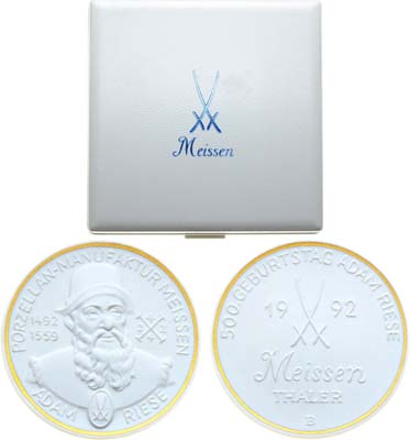 Лот №150,  Германия. ФРГ. Мейсен. Медаль 1992 года. 500 лет Адаму Ризе.