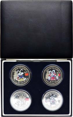 Лот №189,  Китай. Народная республика. Набор из 4-х медалей (Торговый доллар) 1999 года. Возвращение Макао Китаю. Год кролика.