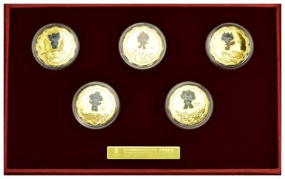 Лот №191,  Китай. Народная республика. Набор из 5 медалей 2008 года. Талисманы Олимпийских игр 2008 года в Пекине.