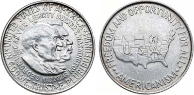 Лот №238,  США. 1/2 доллара (50 центов) 1952 года.