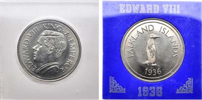 Лот №250,  Фолклендские Острова. Британские территории. Жетон 1936 года. Эдуард VIII король и Император Великобритании.