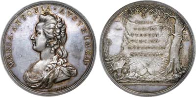 Лот №256,  Первая Французская Республика. Медаль 1793 года. Казнь Марии-Антуанетты.