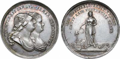 Лот №257,  Первая Французская Республика. Медаль 1793 года. На казнь Марии-Антуанетты и Людовика XVI.