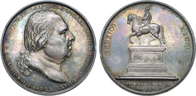 Лот №278,  Королевство Франция. Король Людовик XVIII. Медаль 1817 года. Восстановление статуи Генриха IV.