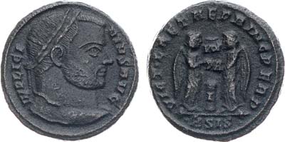 Лот №30,  Римская империя. Император Лициний I. Центенионалий 319-320 гг.