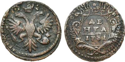 Лот №391, Денга 1731 года.
