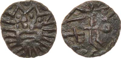 Лот №45,  Сарматы. Тамань. Денарий 240-300 гг. Подражание римским денариям.