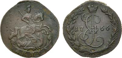 Лот №507, Денга 1766 года. ЕМ.