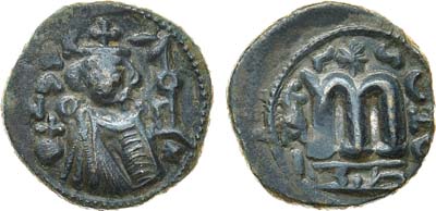 Лот №52,  Омейядский халифат. Арабо-византийские войны. Фельс 670-690 гг.