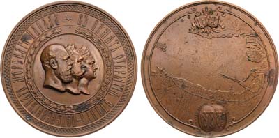 Лот №917, Медаль 1885 года. В память открытия Санкт-Петербургского морского канала.