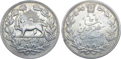 Лот №996, 5000 динаров 1902 года. Иран. Шах Мозафереддин-шах-Каджар. 5000 динаров (5 кран) 1902 года.