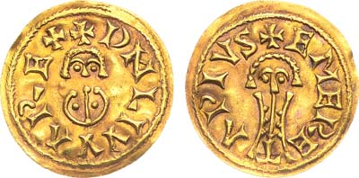 Лот №100,  Вестготское королевство. Король Лиува II. Тремисс 601-603 гг.