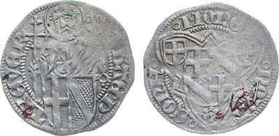 Лот №107,  Германия. Архиепископство Трир. Архиепископ Иоганн II Баденский. Шиллинг 1485-1500 гг.