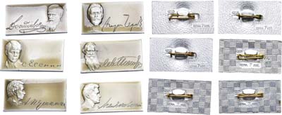 Лот №1258, Сборный лот из 6 значков с изображением великих русских поэтов и писателей.