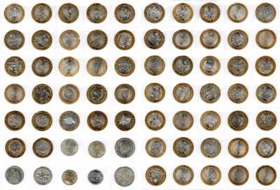 Лот №1519, Сборный лот из 196 монет.