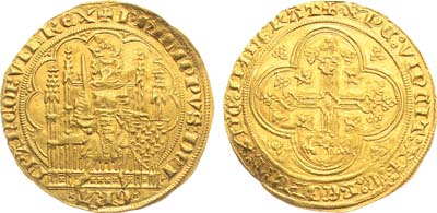 Лот №160,  Франция. Королевство. Король Филипп VI Валуа. Экю 1328-1350 гг.