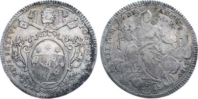 Лот №186,  Ватикан. Папская область. Папа Пий VI. 1 скудо 1780 года.