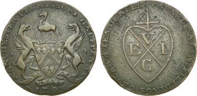 Лот №187,  Великобритания. Король Георг III. Манчестер. Токен 1/2 пенни 1793 года.