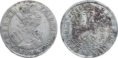 Лот №211,  Германия. Курфюршество Бранденбург-Пруссия. Курфюрст Бранденбурга и Герцог Пруссии Фридрих Вильгельм I. 18 грошей 1684 года.
