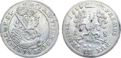 Лот №212,  Германия. Курфюршество Бранденбург-Пруссия. Курфюрст Бранденбурга и Герцог Пруссии Фридрих Вильгельм I. 18 грошей 1685 года.