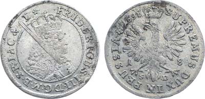 Лот №216,  Германия. Курфюршество Бранденбург-Пруссия. Герцог Фридрих III. 18 грошей 1698 года.