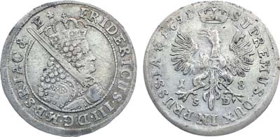 Лот №217,  Германия. Курфюршество Бранденбург-Пруссия. Герцог Фридрих III. 18 грошей 1698 года.