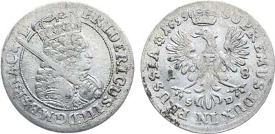 Лот №220,  Германия. Курфюршество Бранденбург-Пруссия. Герцог Фридрих III. 18 грошей 1699 года.