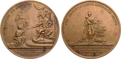 Лот №223,  Германия. Пруссия. Медаль 1786 года. В память рождения графа Фридриха Вильгельма Августа фон Грёбена.