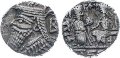 Лот №22,  Парфянское царство. Царь Вологед IV. Тетрадрахма 183-184 гг.