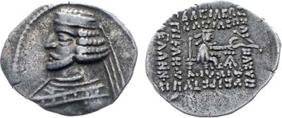 Лот №23,  Парфянское царство. Царь Ород II. Драхма 57-38 гг. до н.э.