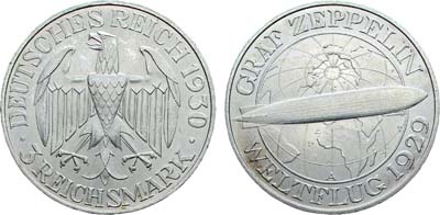 Лот №241,  Германия. Веймарская республика. 3 рейхсмарки 1930 года.