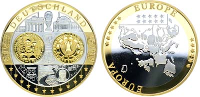 Лот №247,  Германия. Медаль 2002 года. Серия 10 лет Евросоюзу. Германия.