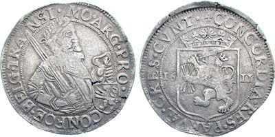 Лот №275,  Нидерланды (Республика Соединённых Провинций Нидерландов). Провинция Оверэйссел. Риксдальдер 1611 года.